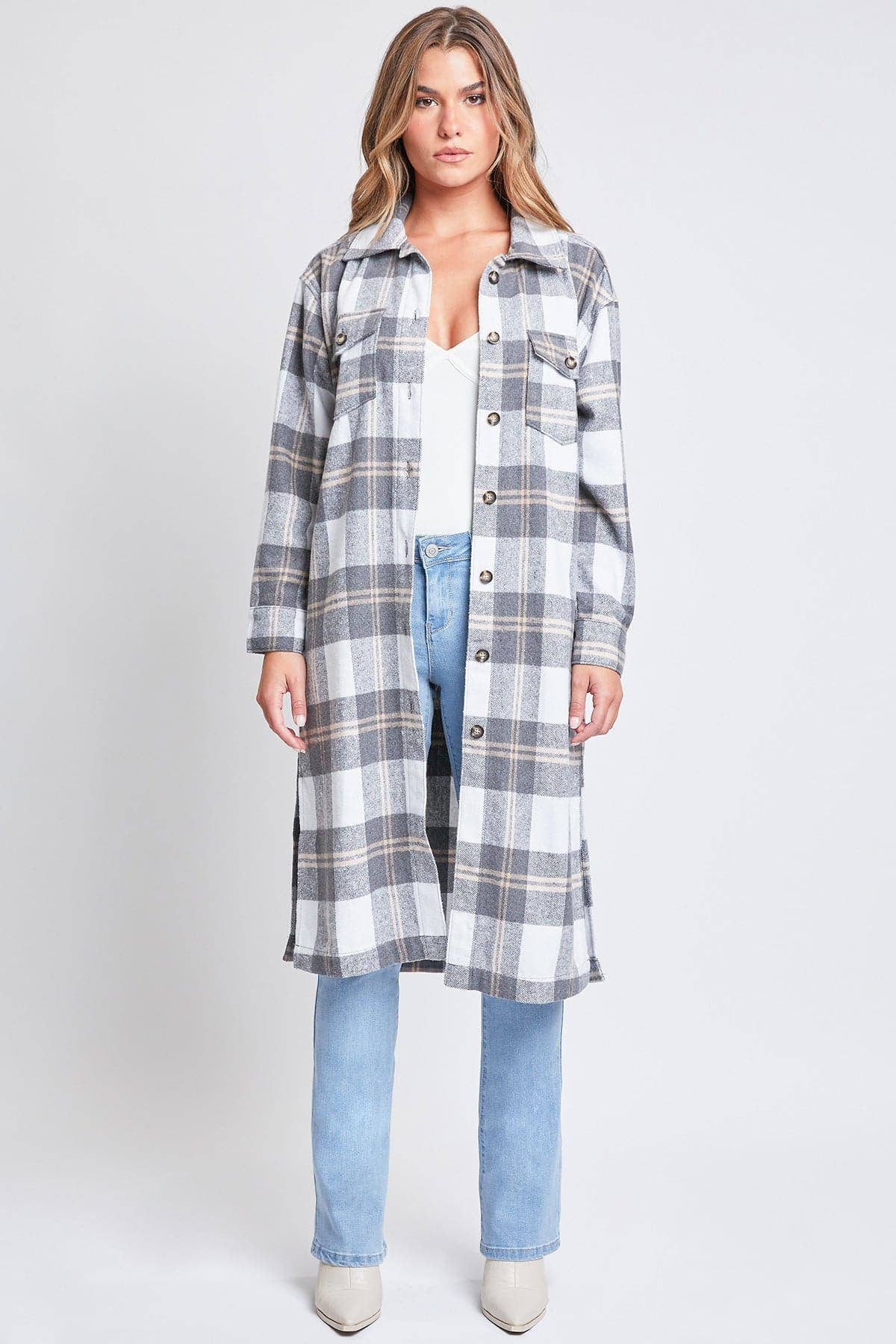 Plaid Shacket Long Duster
