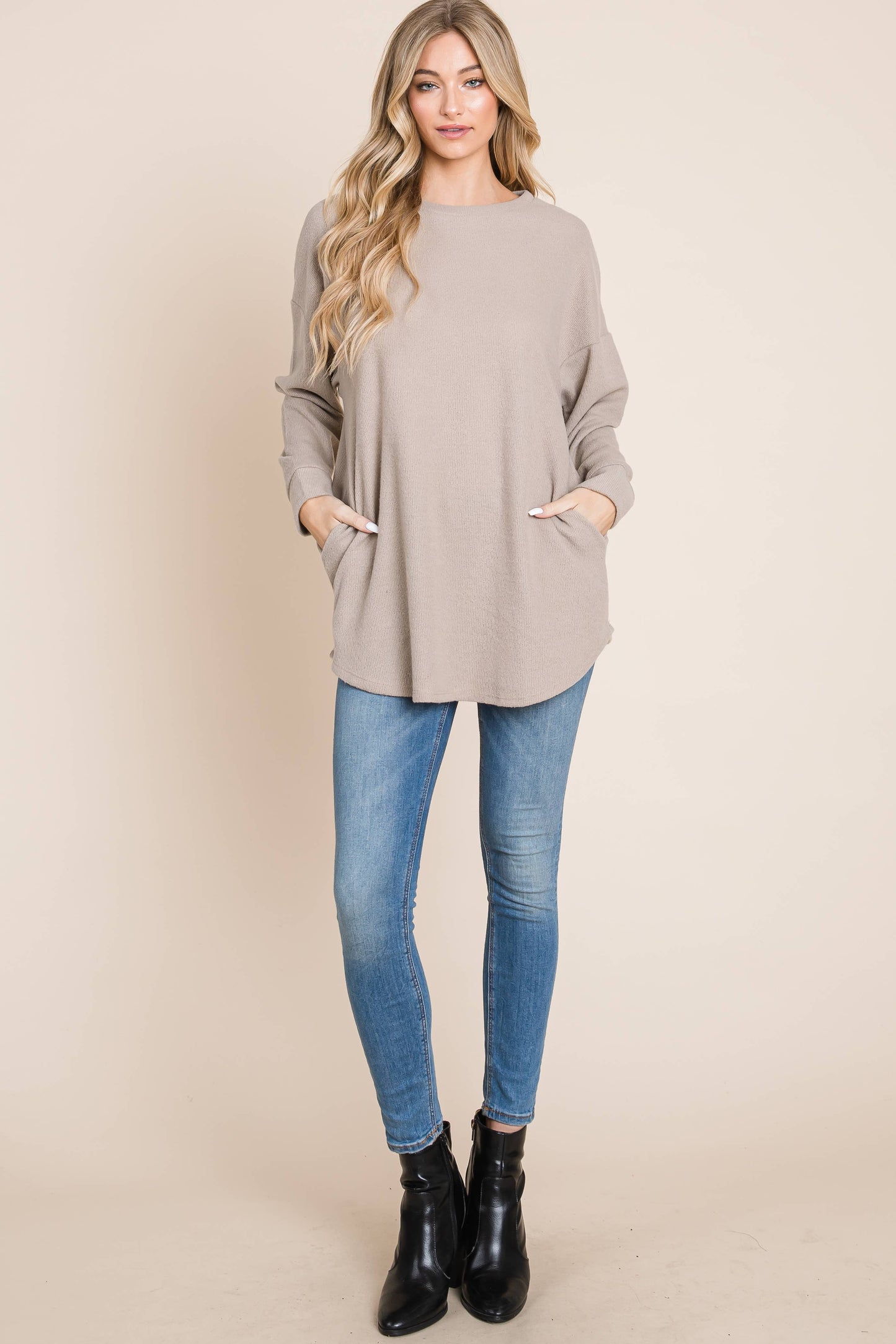 Soft Cozy Knit Long Sleeve Top