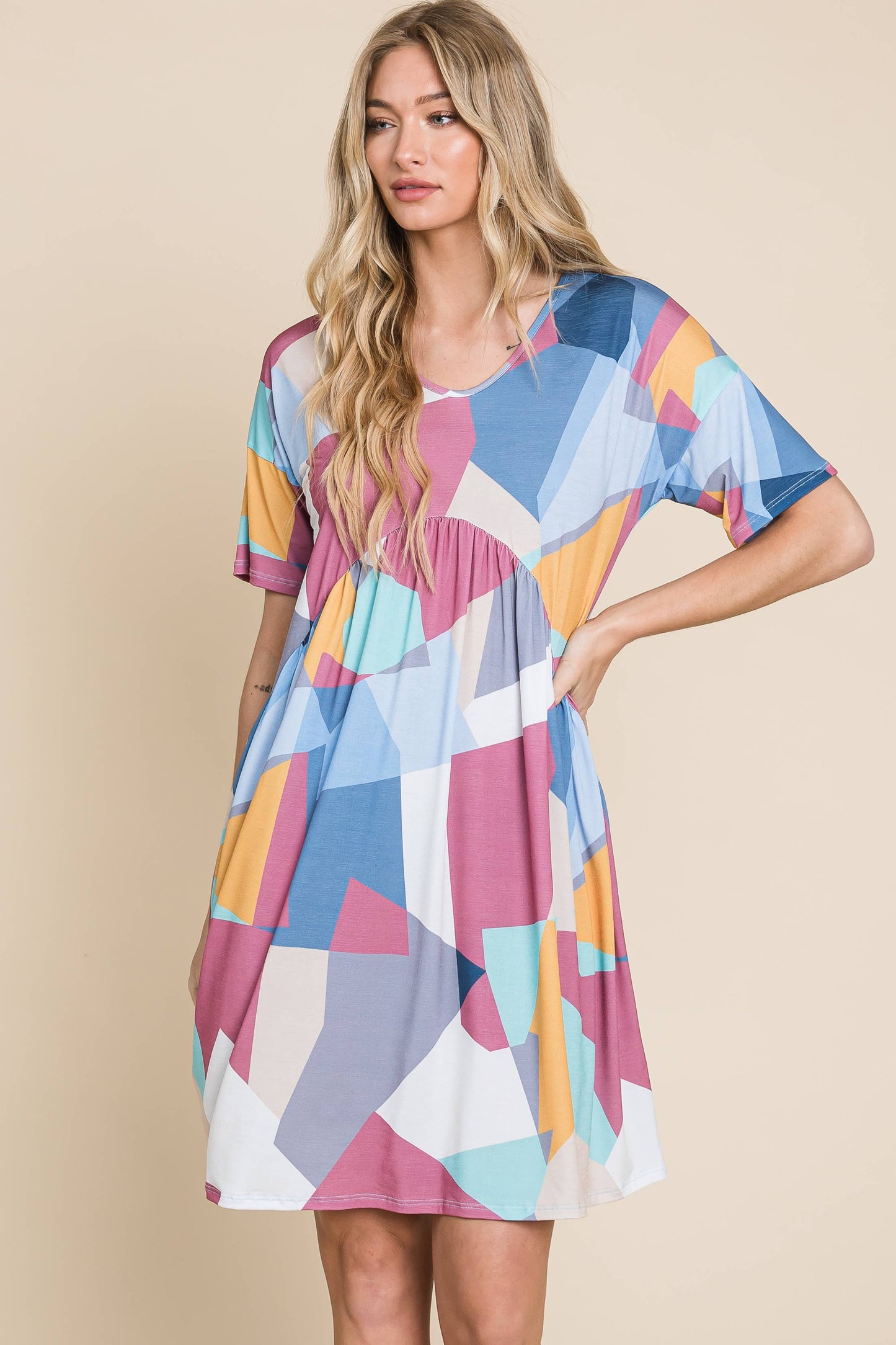 Shirred Waist Dress