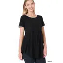 Short Sleeve Empire Waist Shirring Top