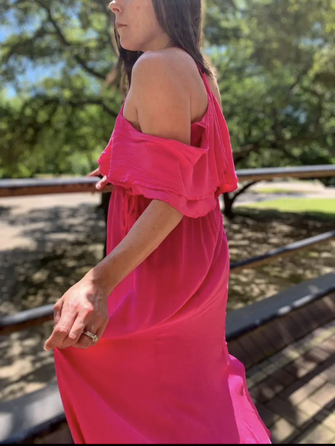 Broken Bow Cold Shoulder Maxi Dress -