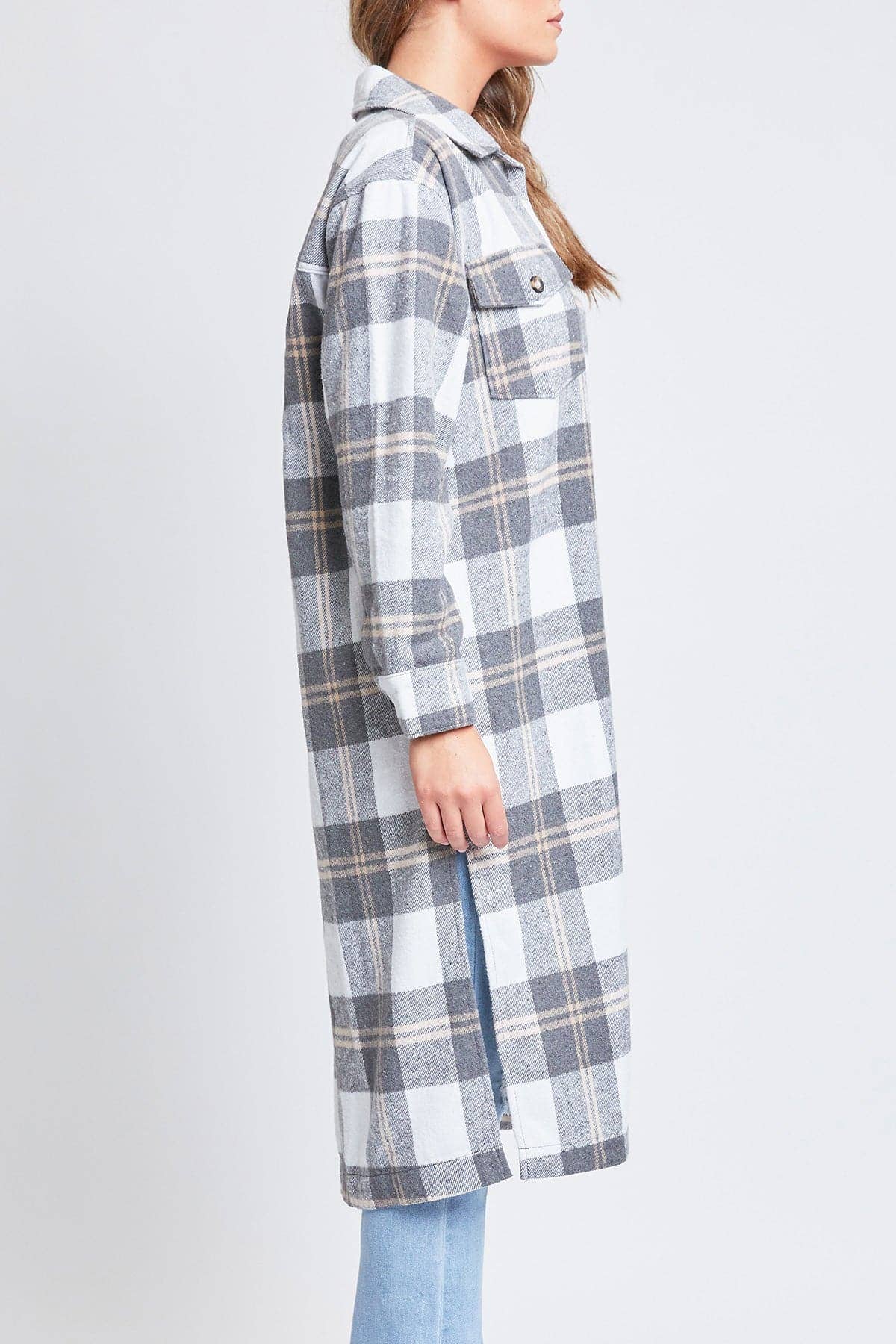 Plaid Shacket Long Duster