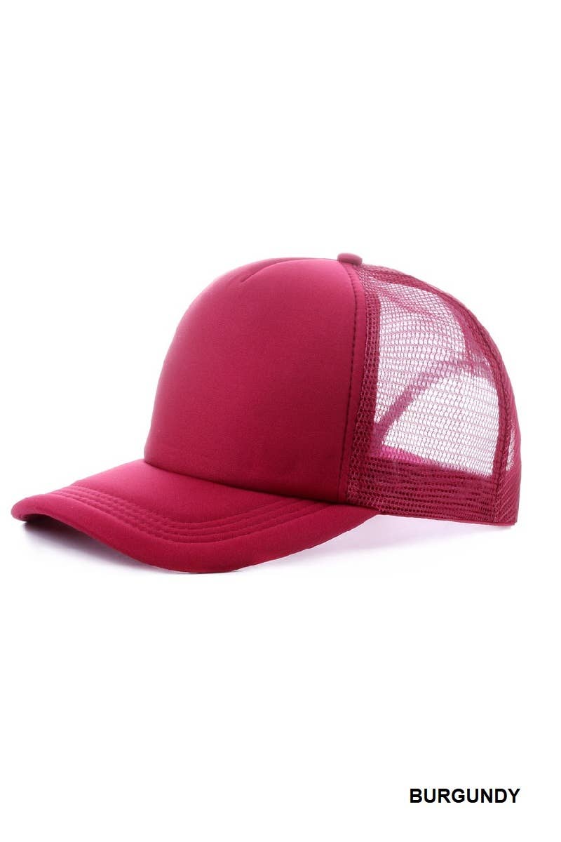 Classic Solid Mesh Back Trucker Cap