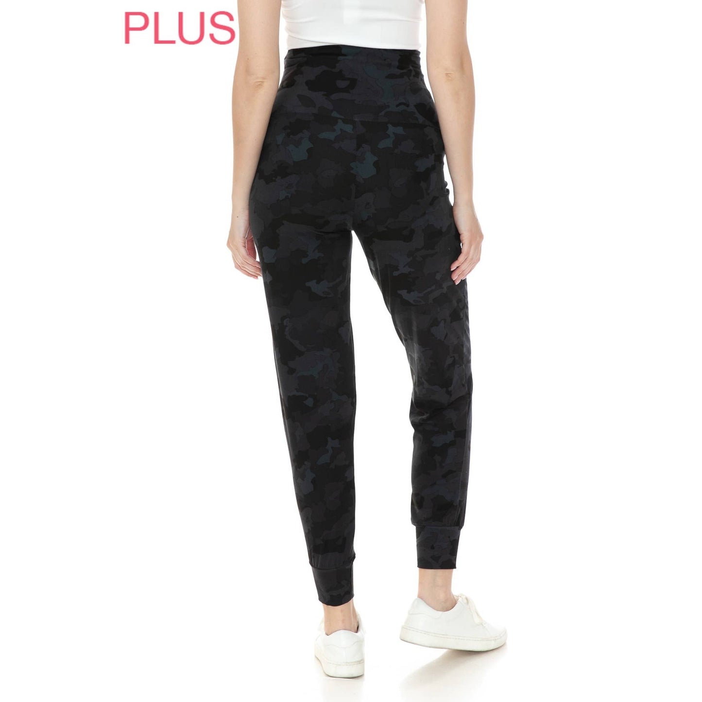 Plus Size Buttery Soft Maternity Comfort Print Joggers