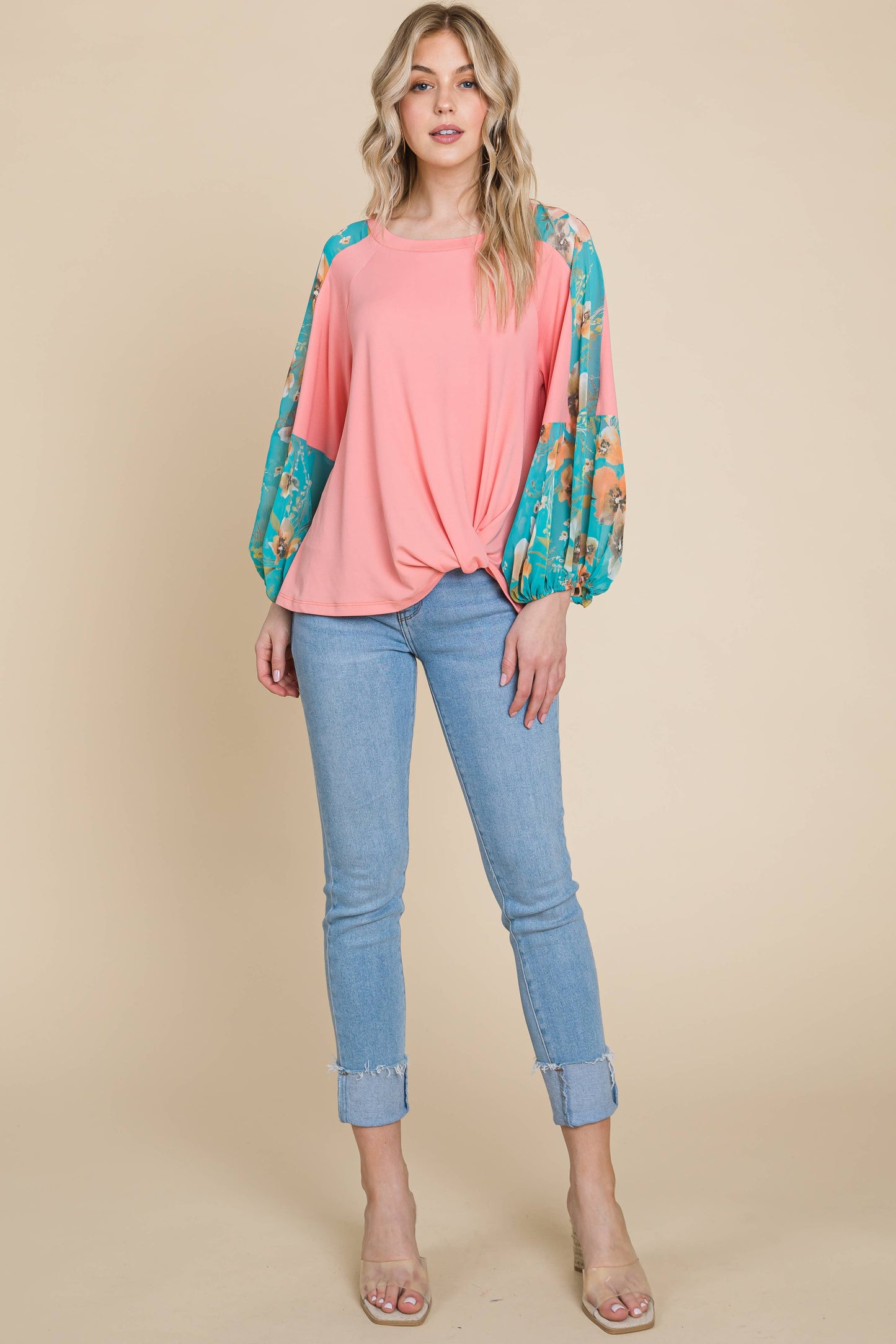 Blush Twist Fashion Top