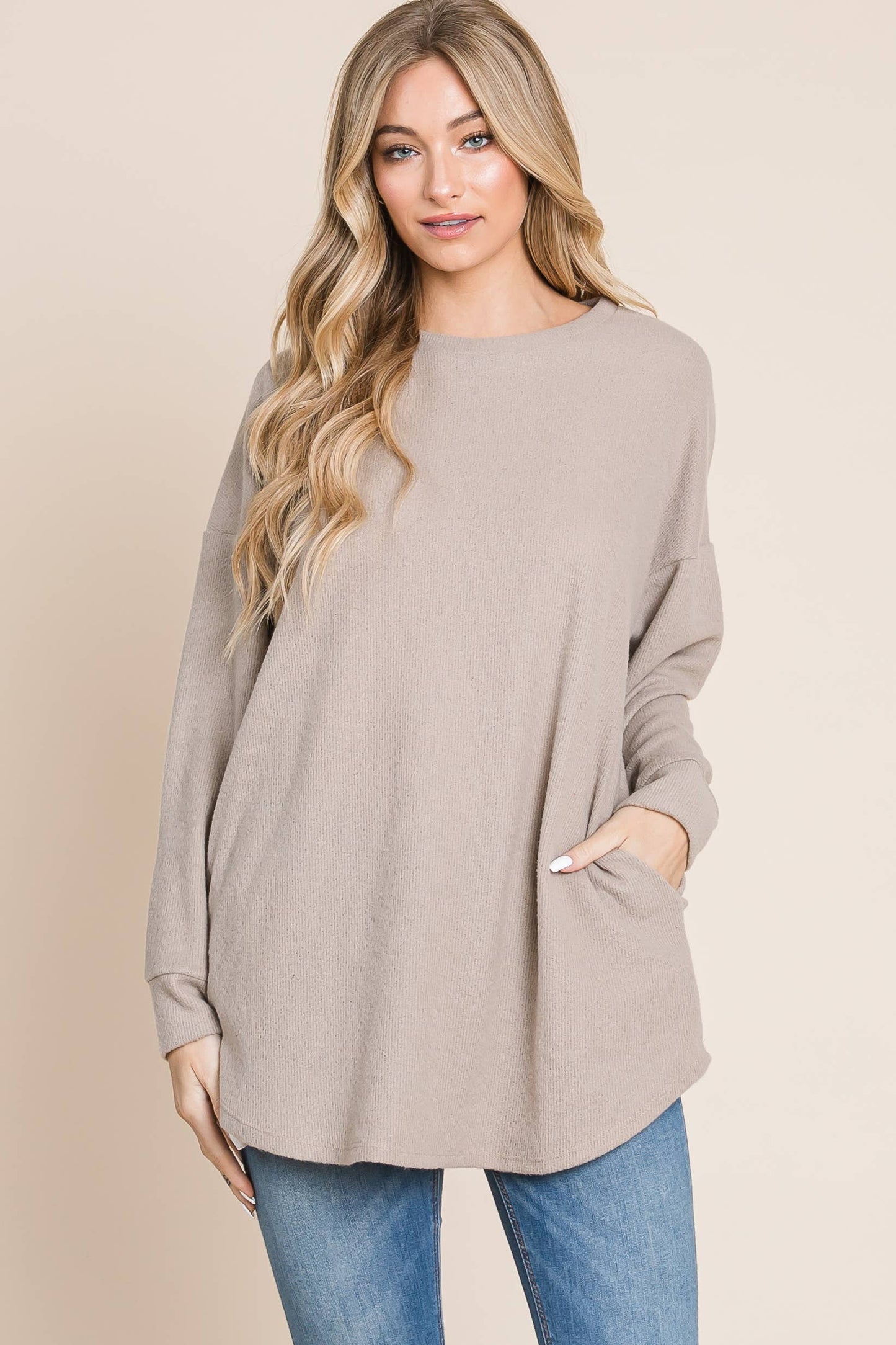 Soft Cozy Knit Long Sleeve Top