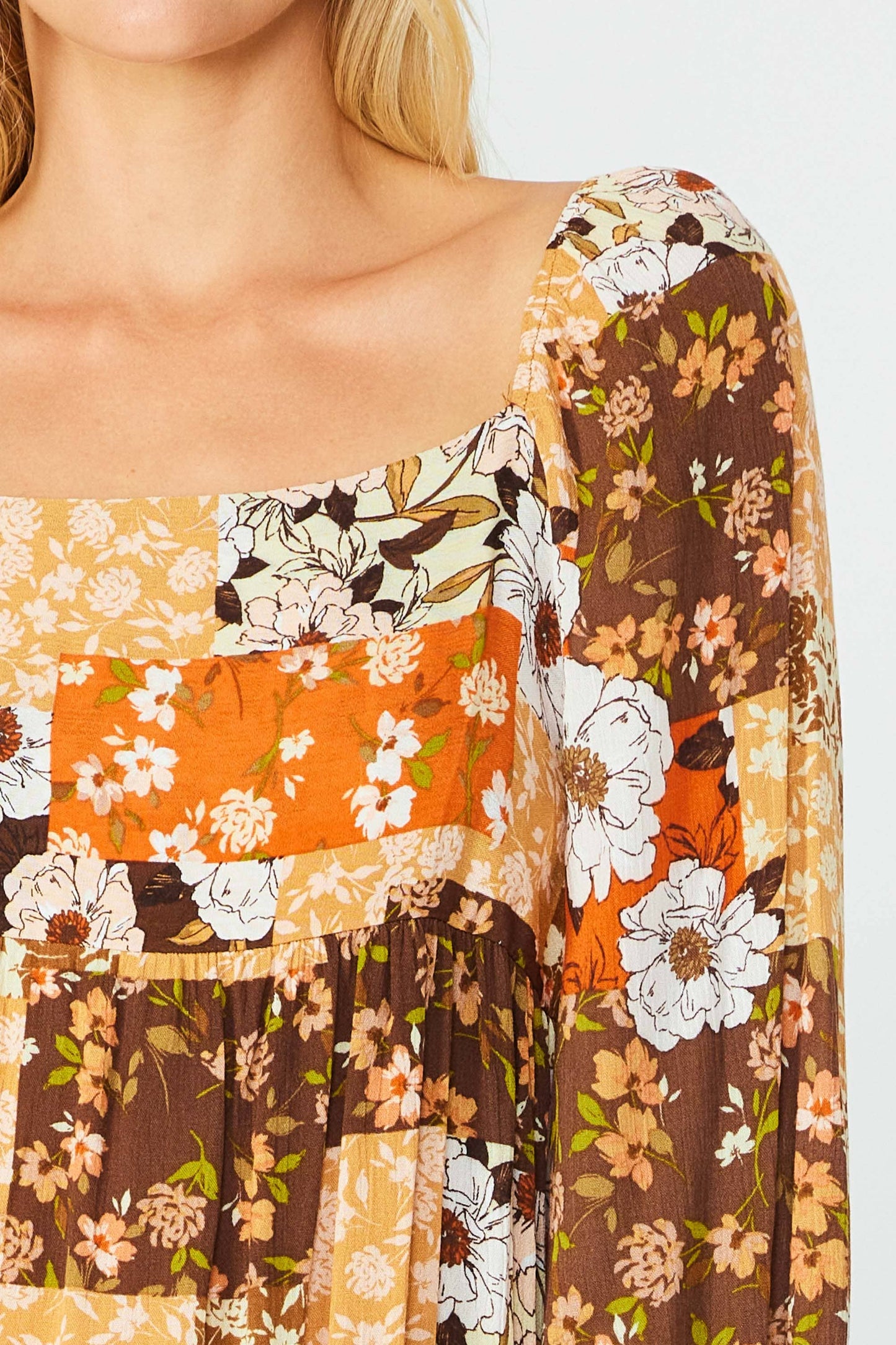 Multi Printed Babydoll Blouse