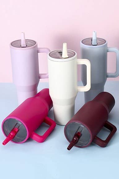 40oz Spill Free Stainless Steel Vacuum Tumbler