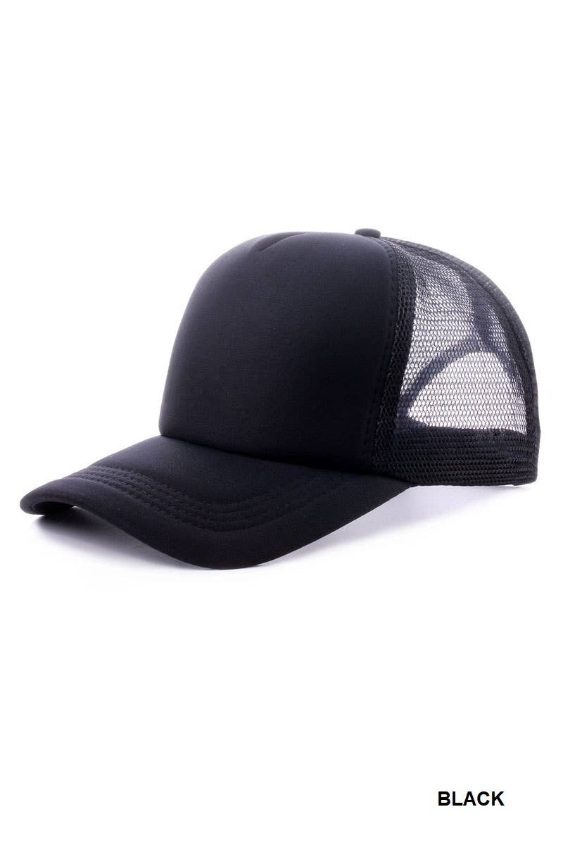 Classic Solid Mesh Back Trucker Cap