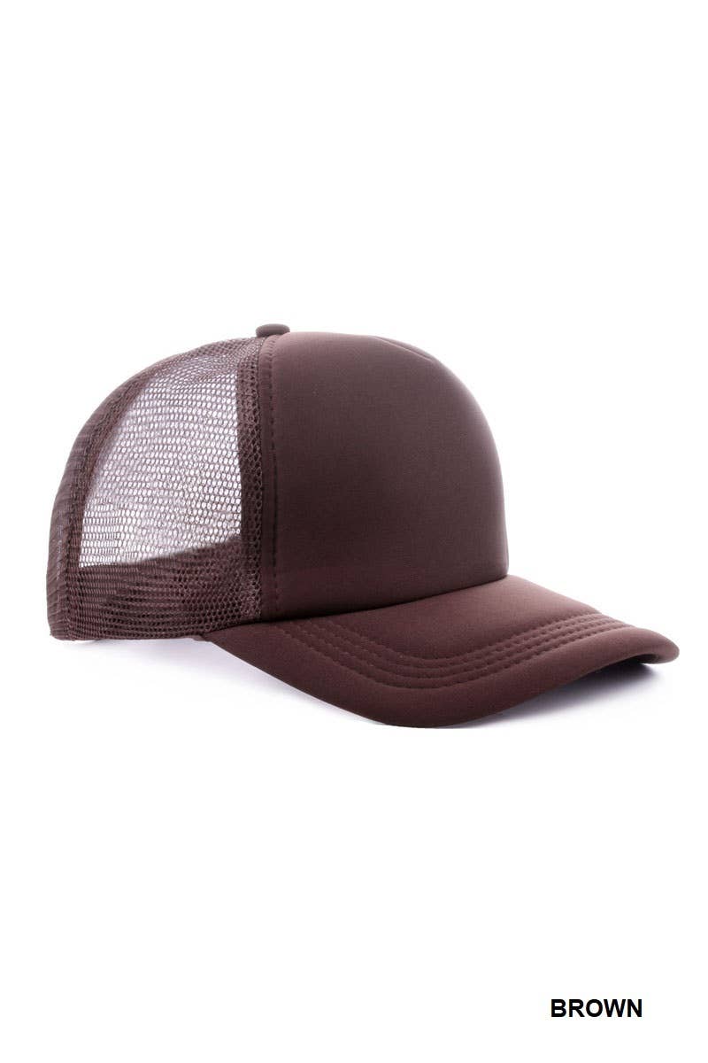 Classic Solid Mesh Back Trucker Cap