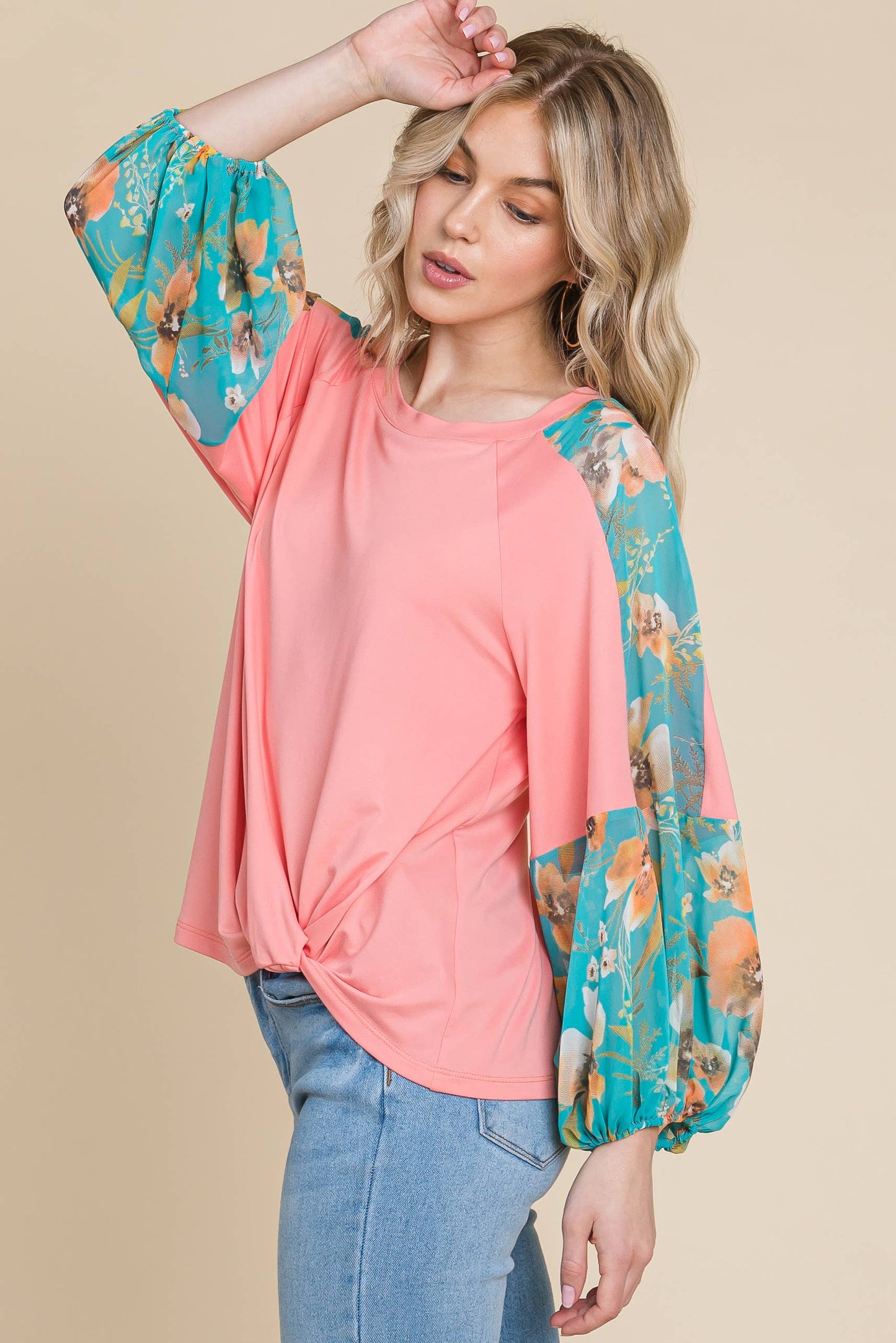 Blush Twist Fashion Top