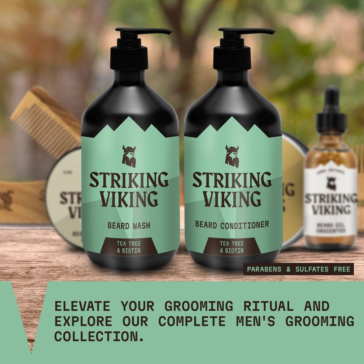 Beard Wash & Conditioner Set (Tea Tree & Biotin)