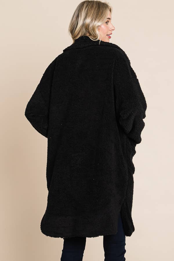 Double Breast Solid Long Coat