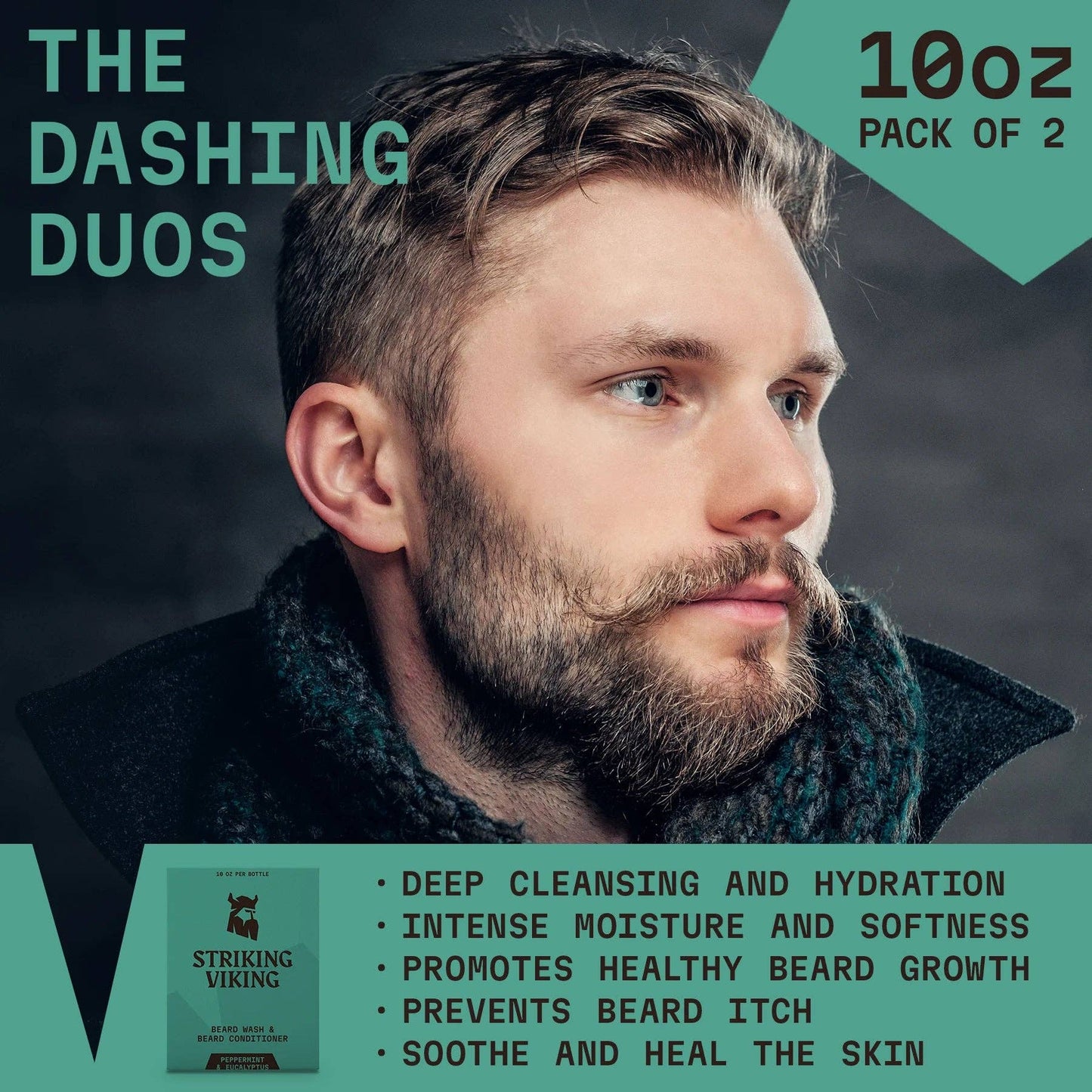 Beard Wash & Conditioner Set (Natural Peppermint & Eucalyptus)