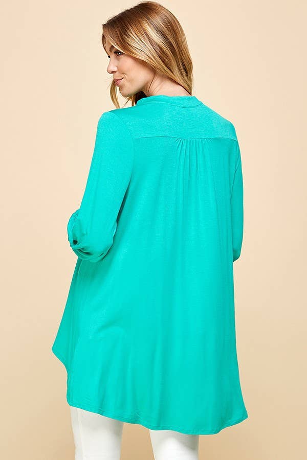 Women's Solid Color Band Wrap Top w/Tie Laces