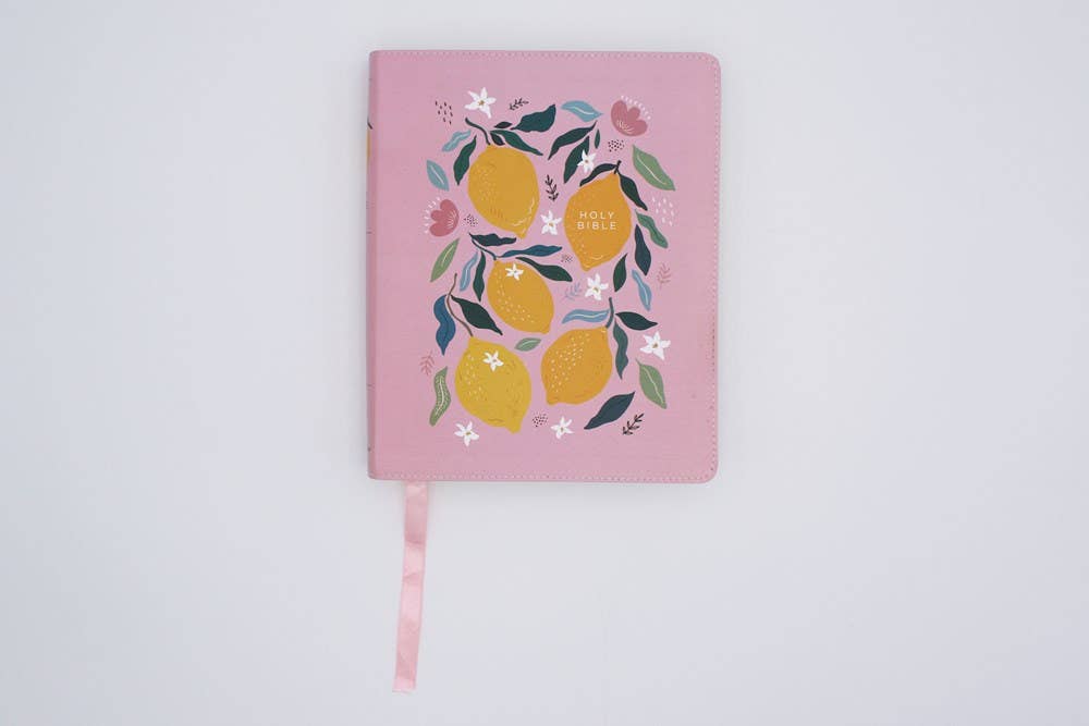 NIV Journal The Word Bible, Double-Column Leathersoft Pink