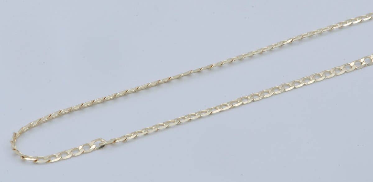 16K Gold Filled Cuban Link Chain for Necklace Bracelet Anklet Supply, 2.7x0.8mm Wide Chain