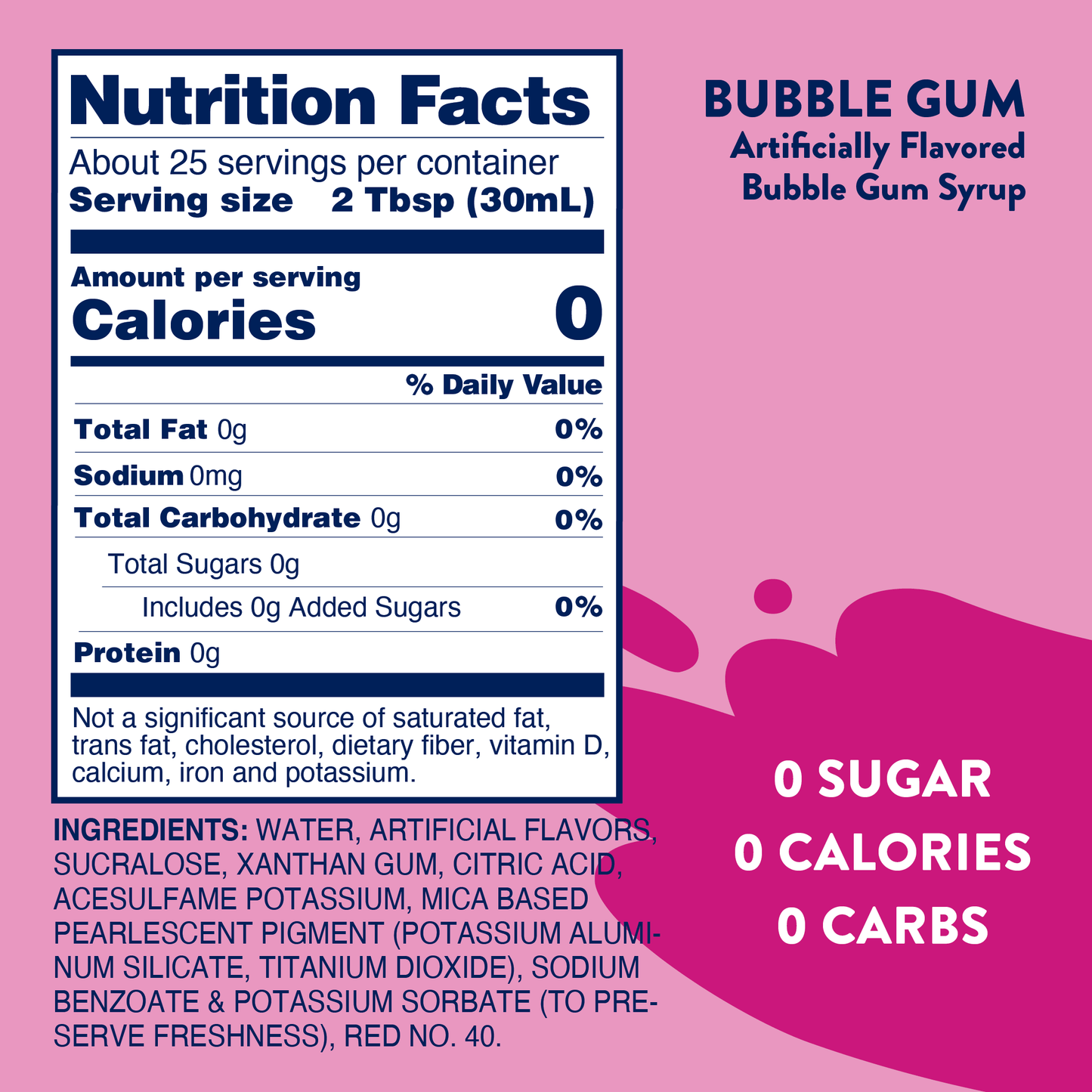 Sugar Free Bubble Gum Syrup - LTO