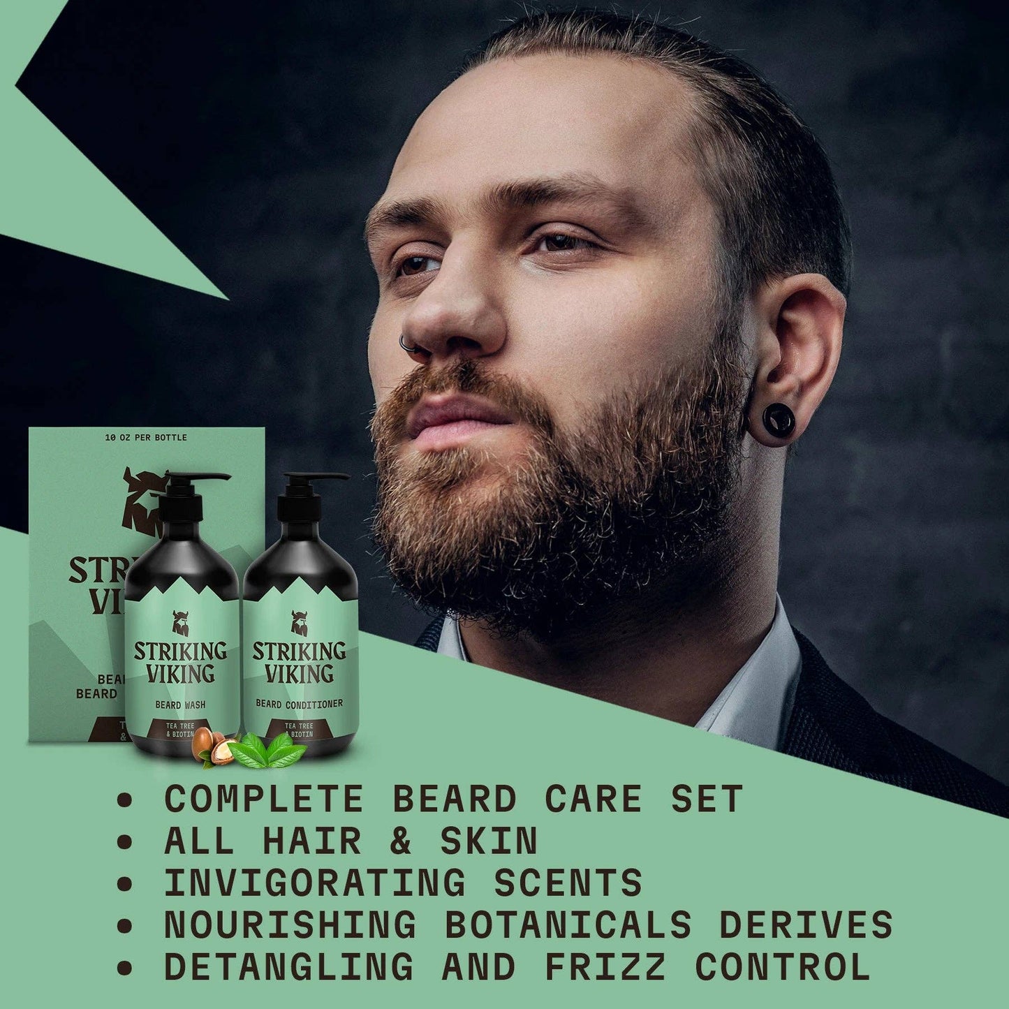 Beard Wash & Conditioner Set (Tea Tree & Biotin)