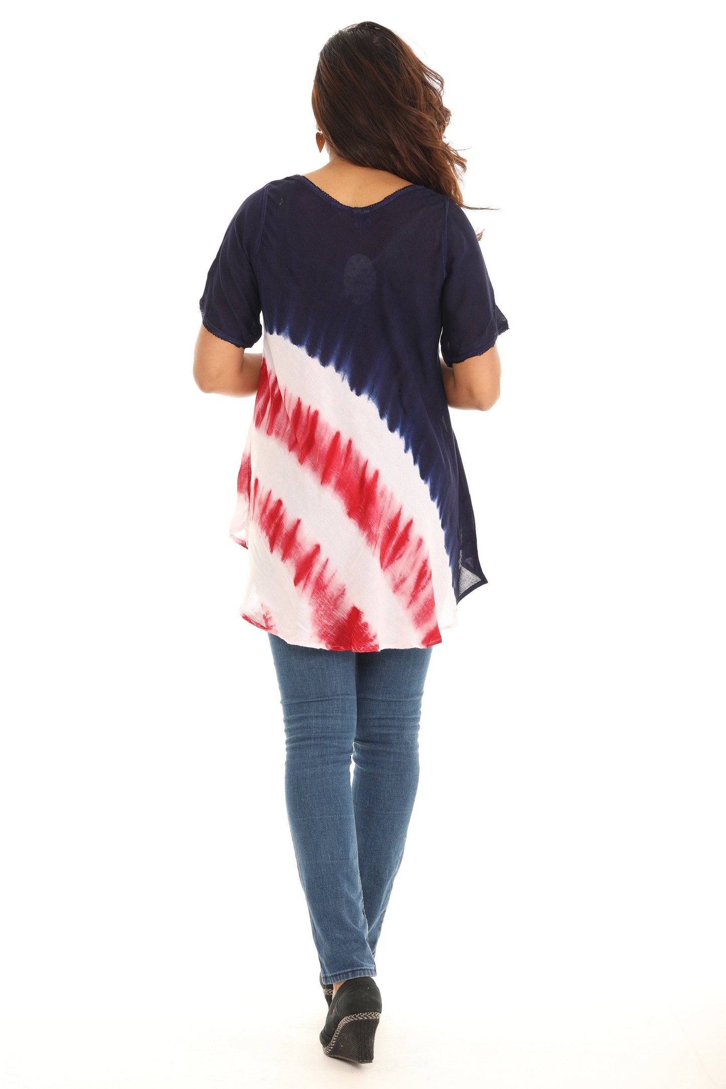 Red & blue stars Stripes top