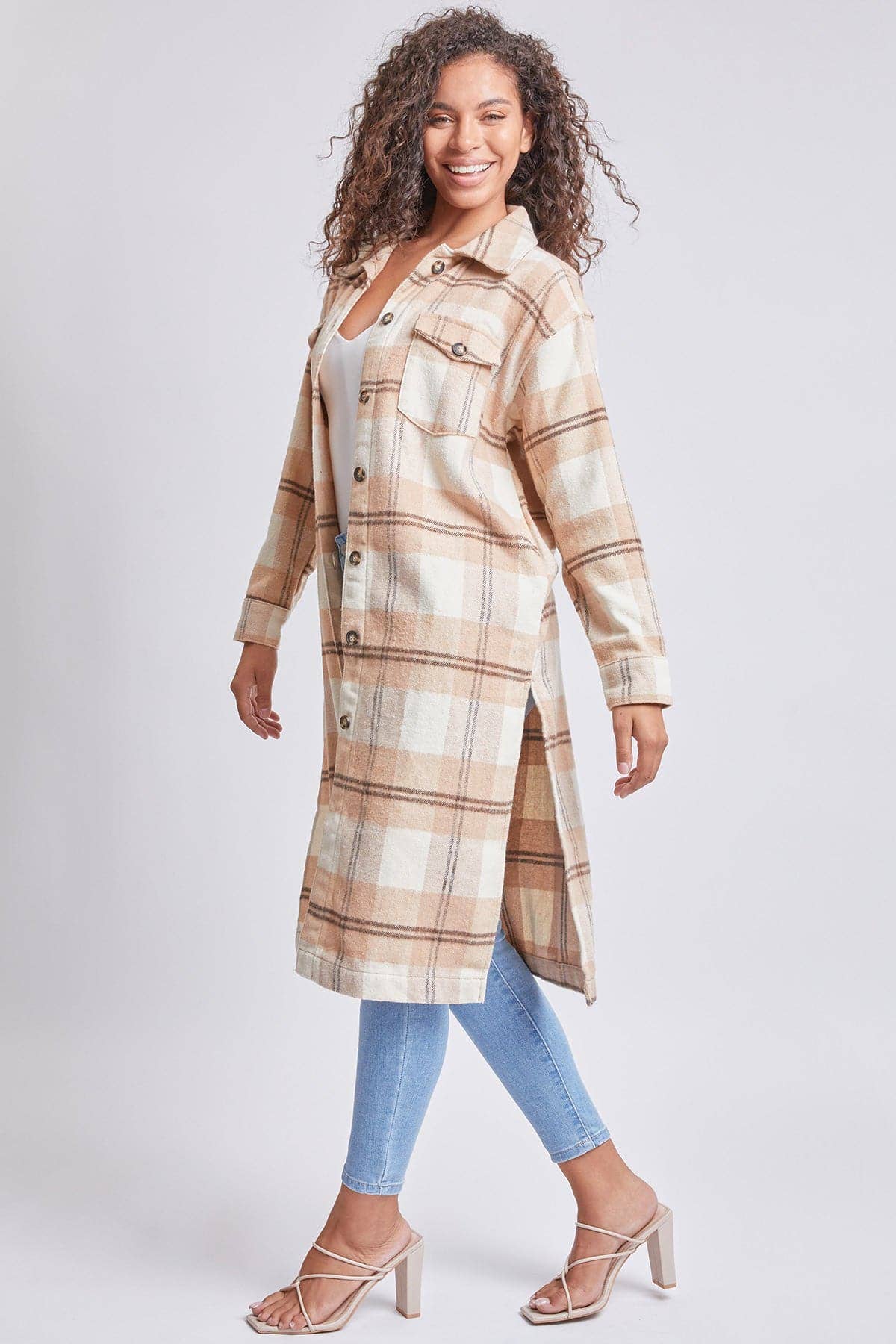 Plaid Shacket Long Duster