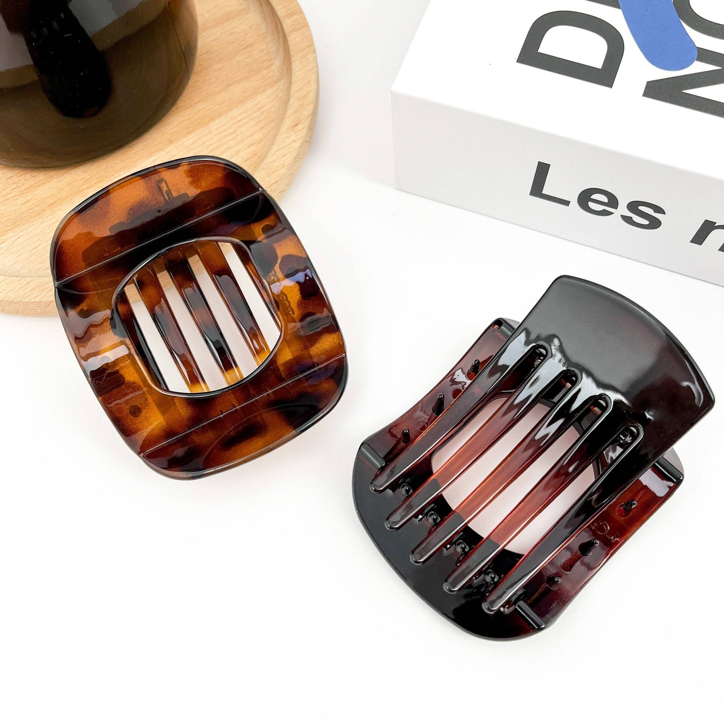 Flat Round Hair Claw Clip, Autumn and Winter Retro Hair Clip