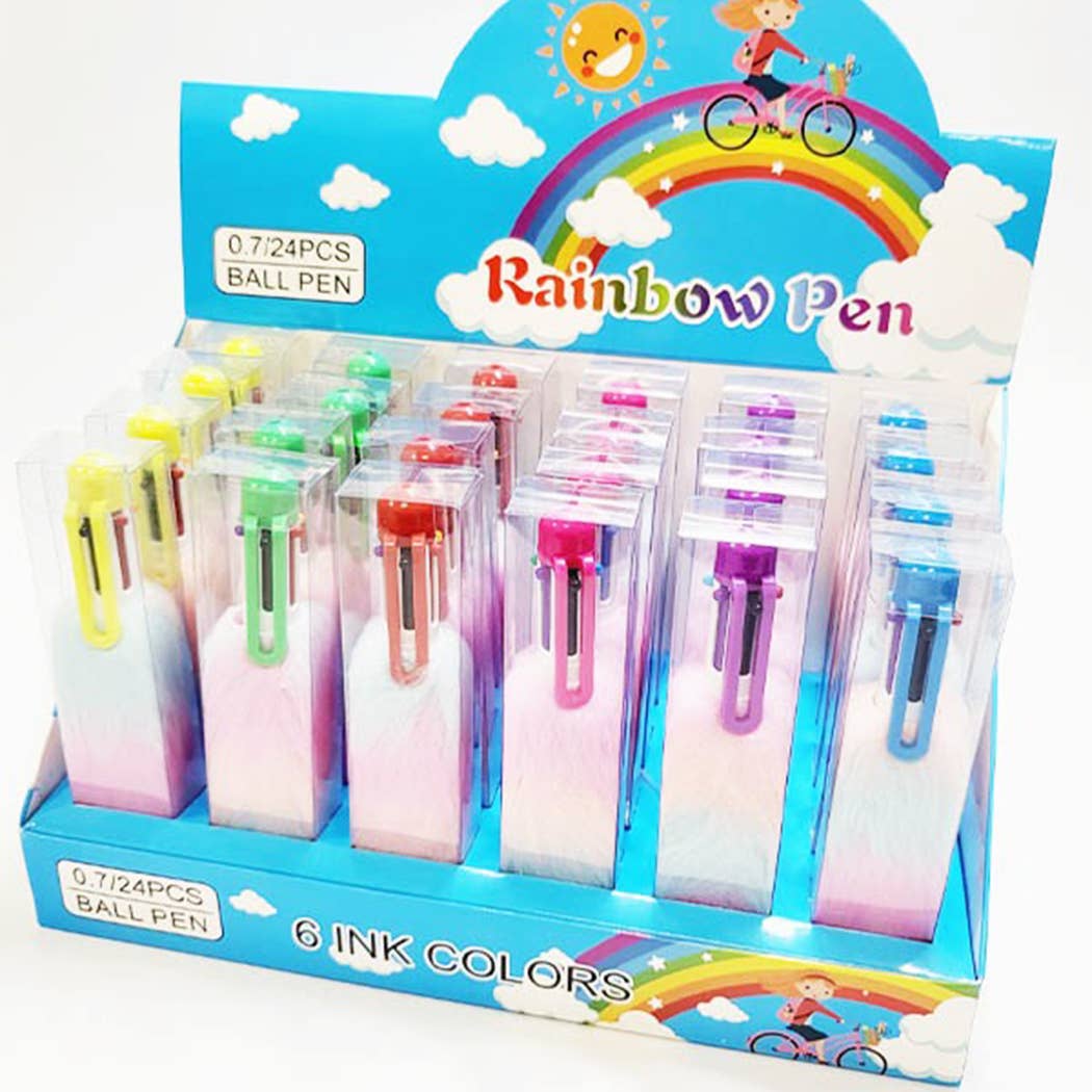 Rainbow Fur 6 Color Pen