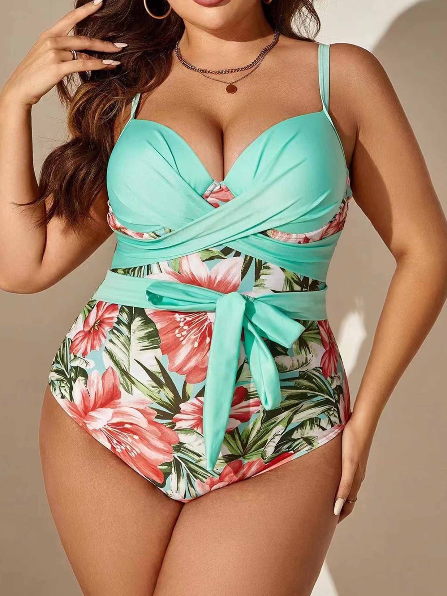 Printed One-piece Bikini Swimsuit