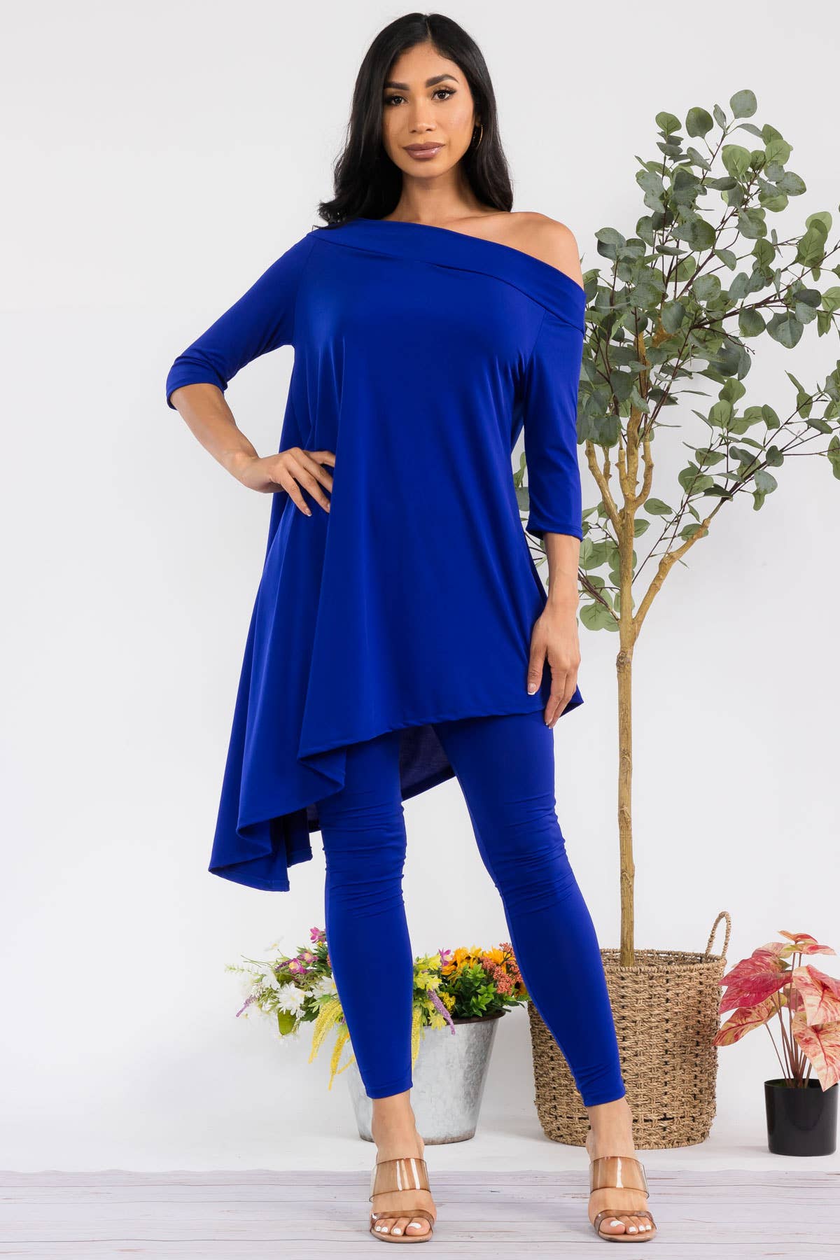 2 PC Off Shoulder Top and Legging Set