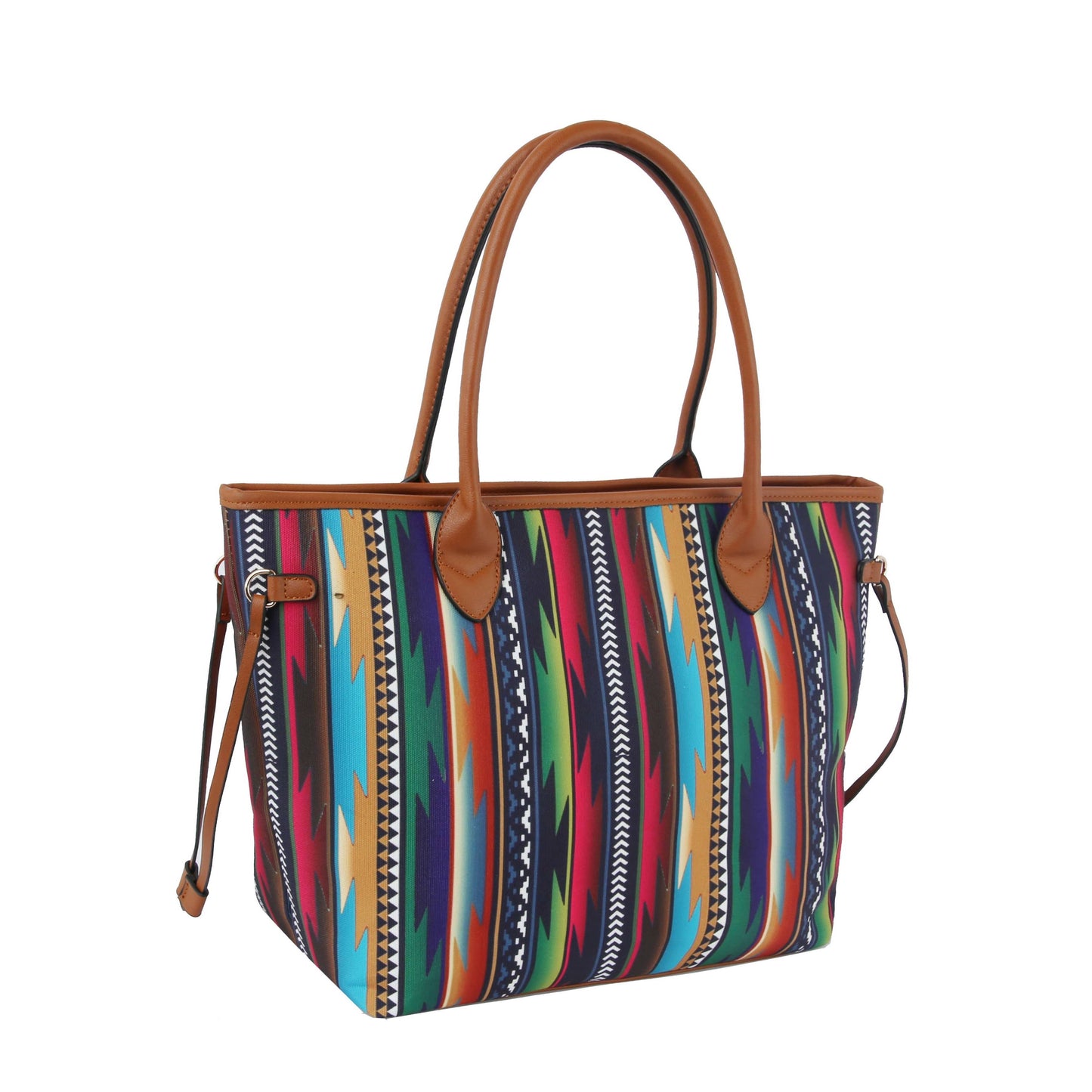 3 in 1 Tote Zig Zag Aztec Shoulder Hoho Handbag: MT / ONE SIZE