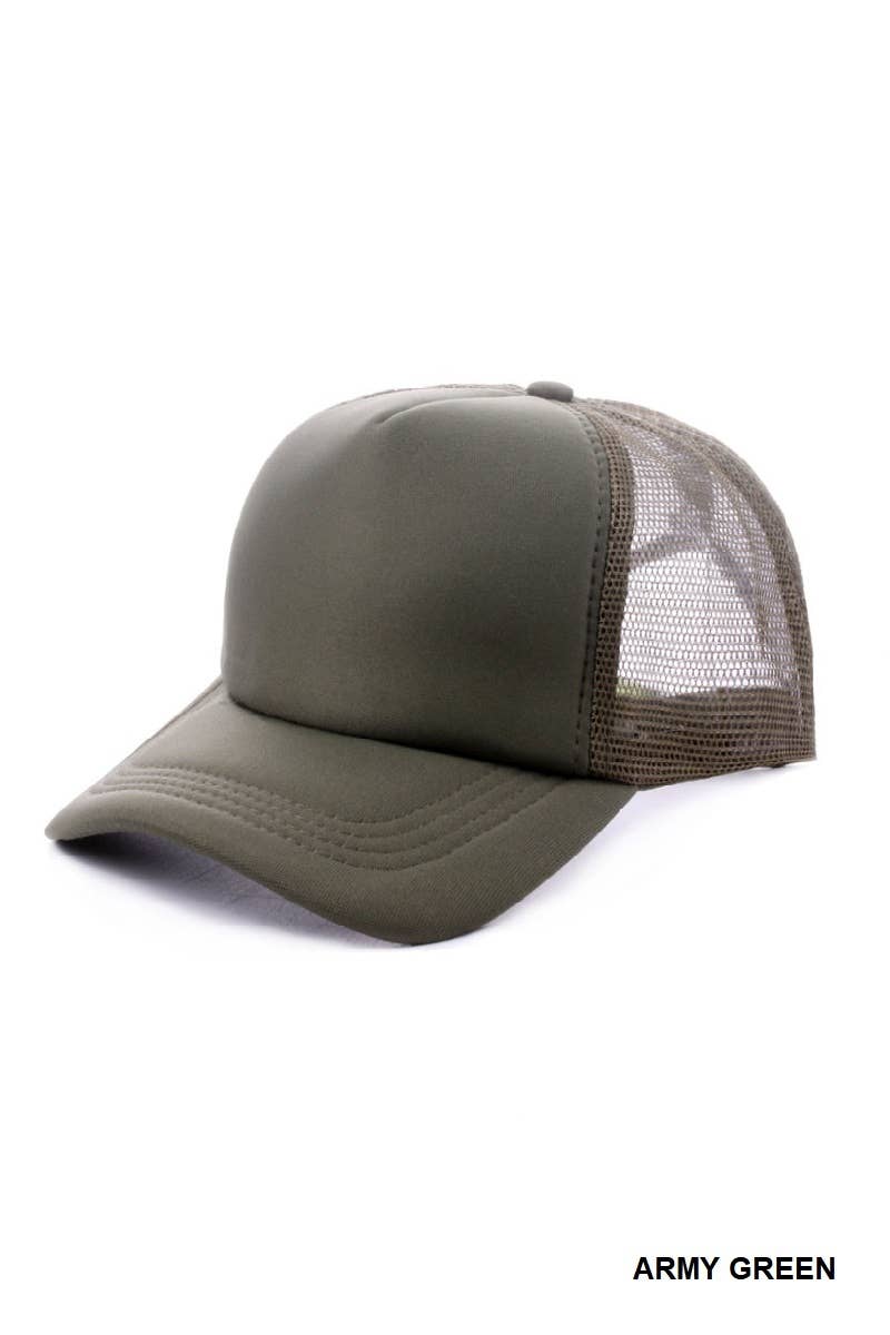 Classic Solid Mesh Back Trucker Cap