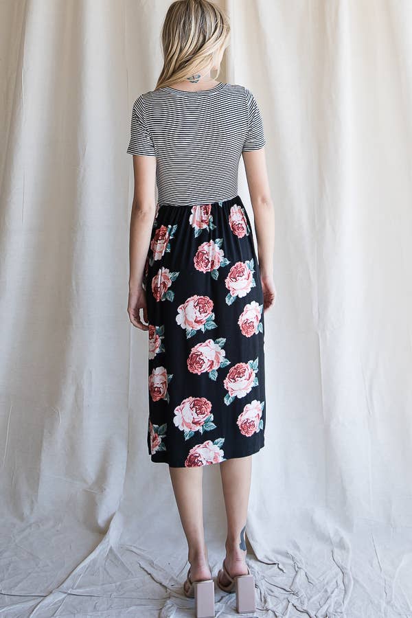 Spring Bloom Casual Floral Print Dress