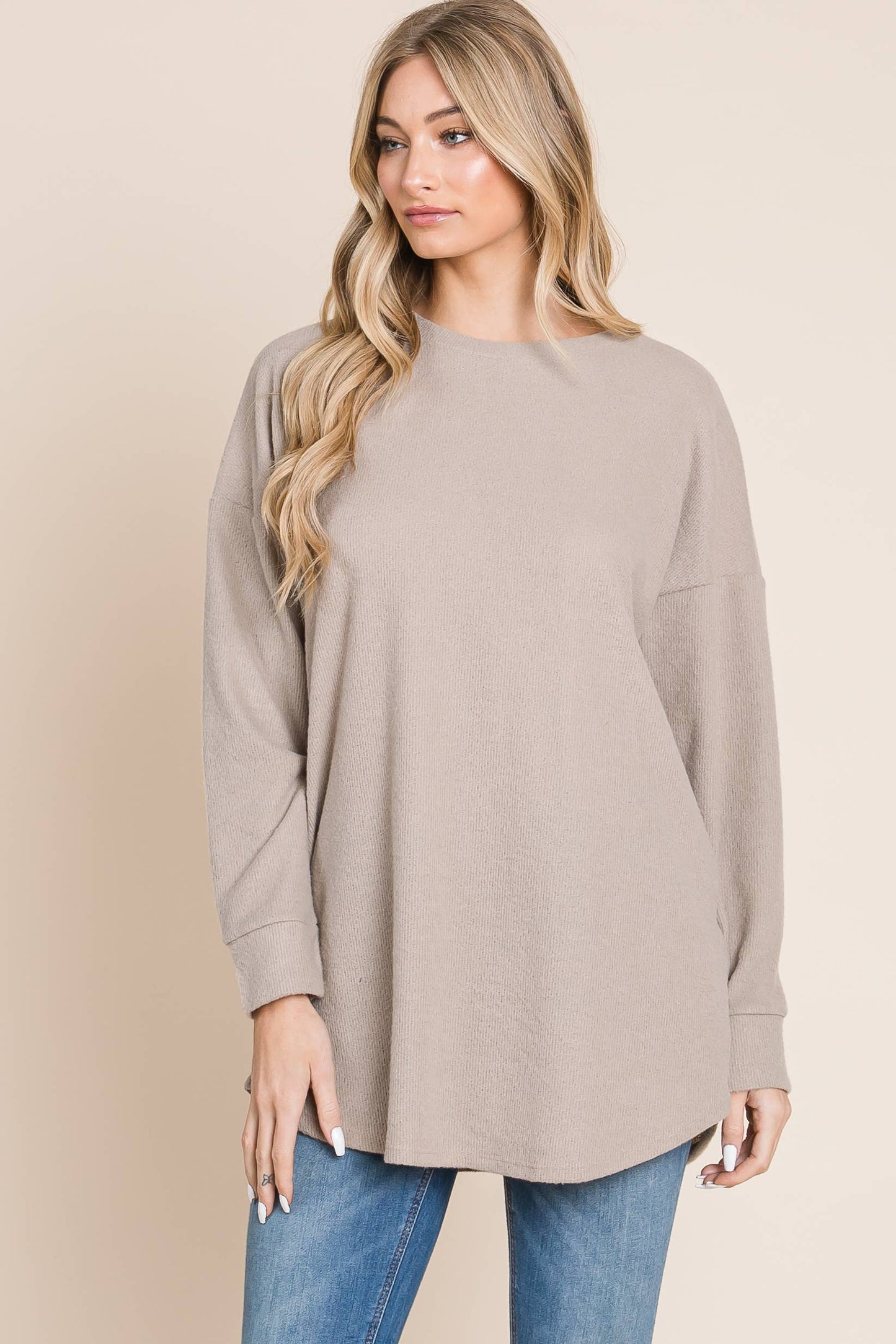 Soft Cozy Knit Long Sleeve Top