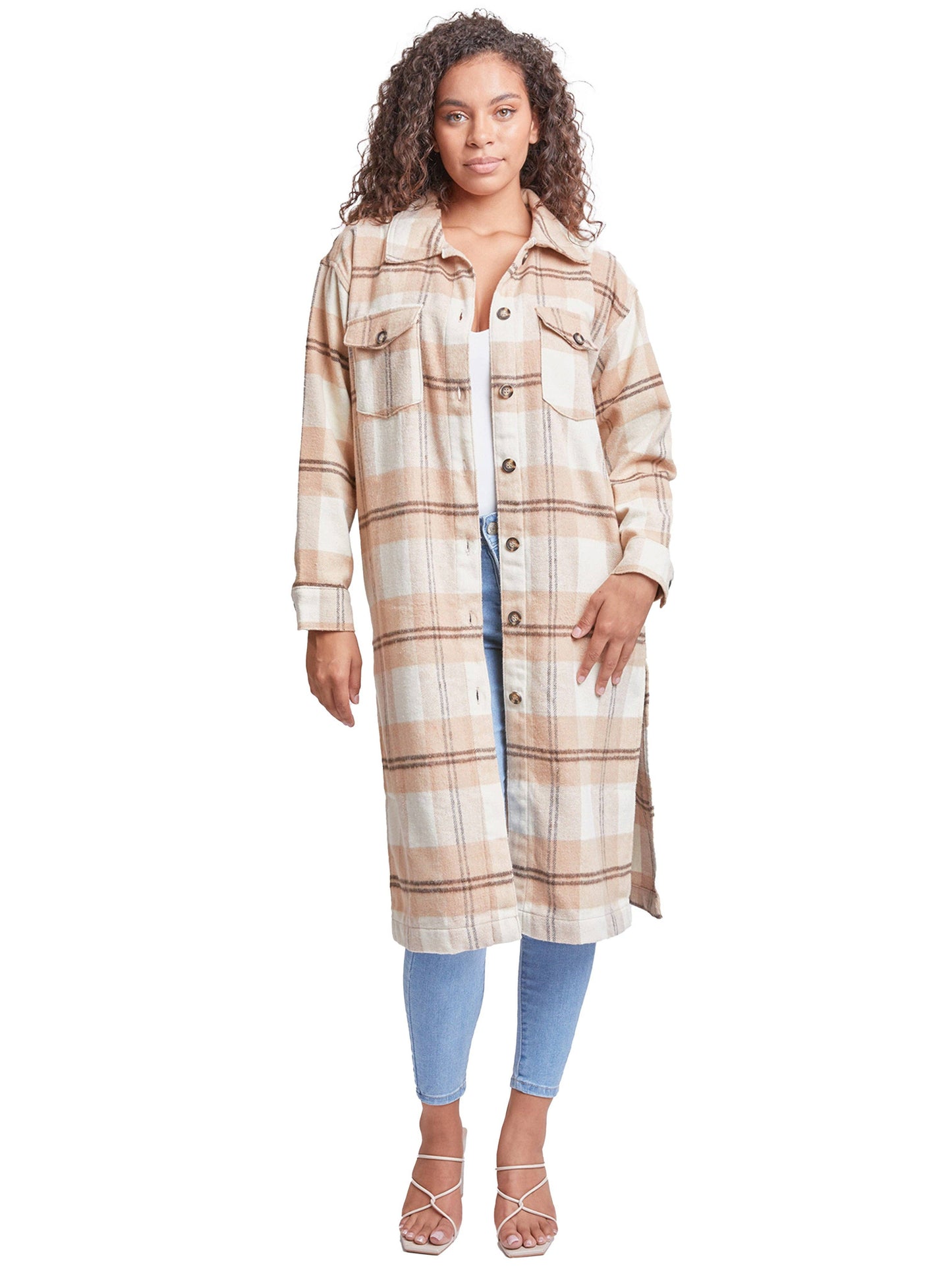 Plaid Shacket Long Duster