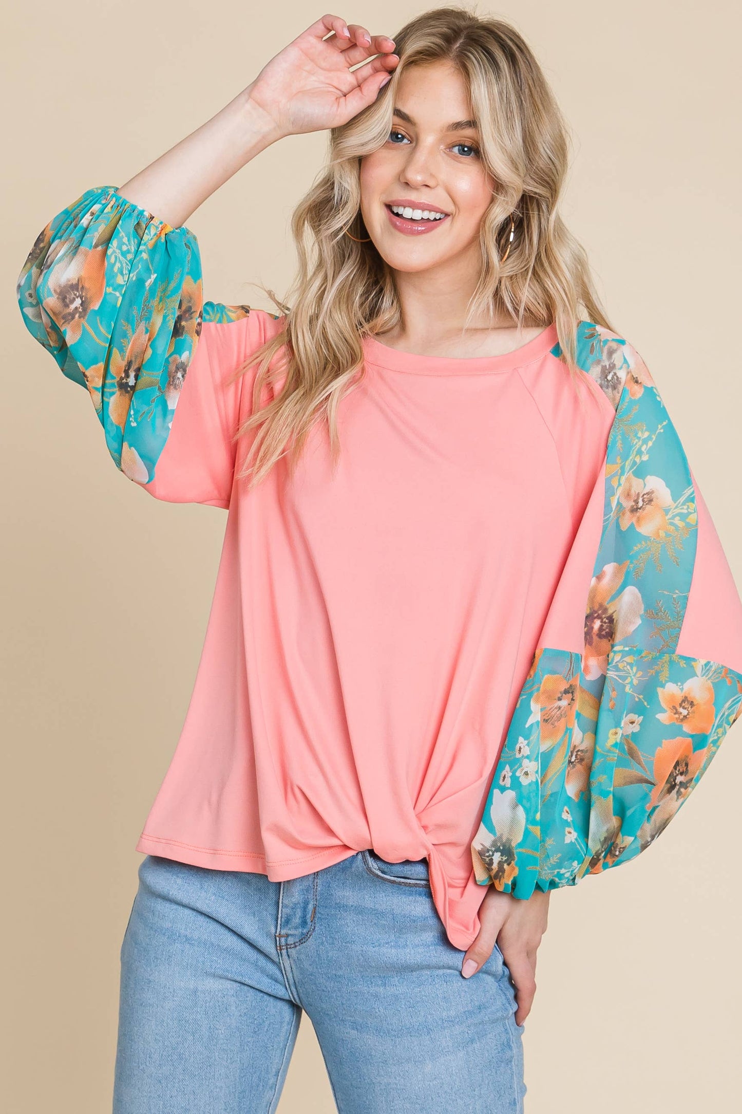 Blush Twist Fashion Top