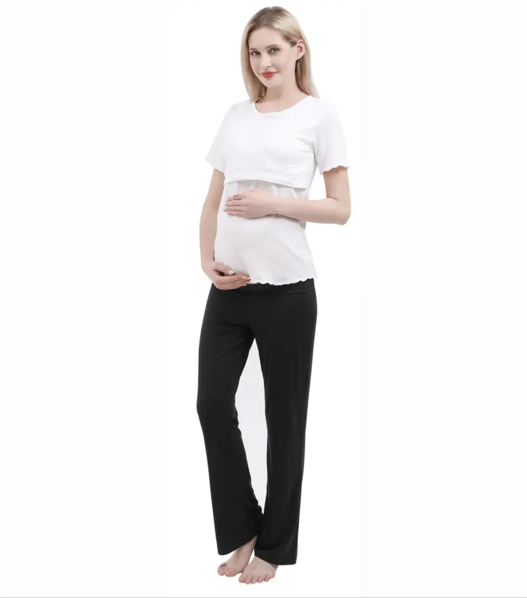 Bump Friendly Nursing Pajama Set Colored
