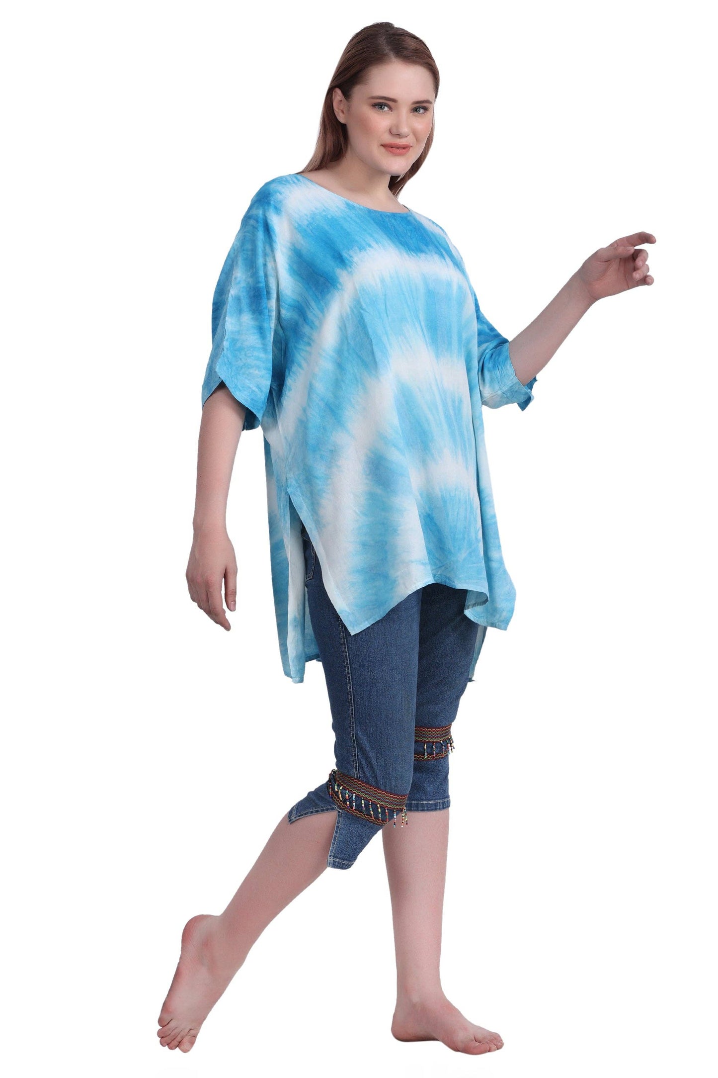 3/4 Sleeve Split Side Blouse