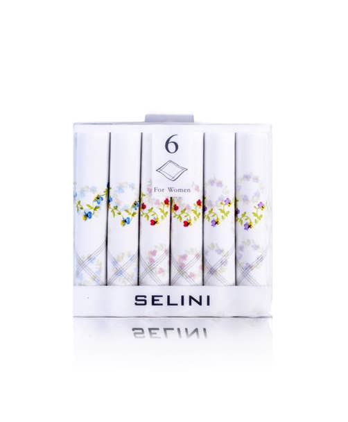 Women's Cotton Handkerchiefs 6pc Box Set