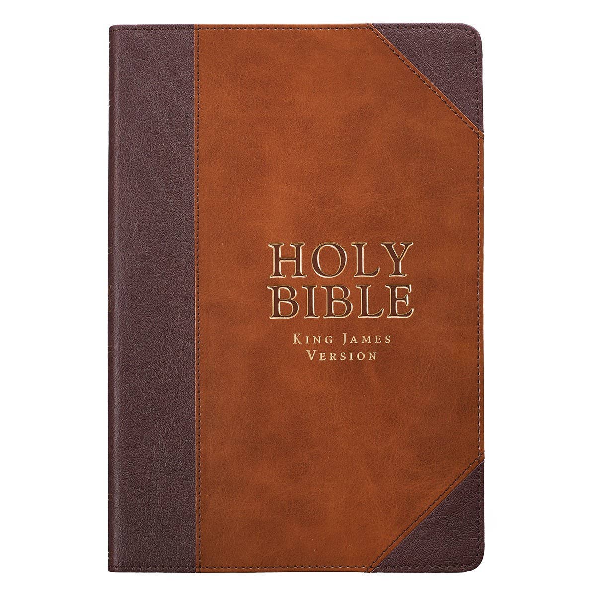 Brown Faux Leather Large Print Thinline KJV Bible