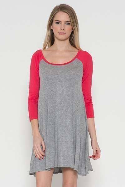 3/4 Sleeve Baseball Dress