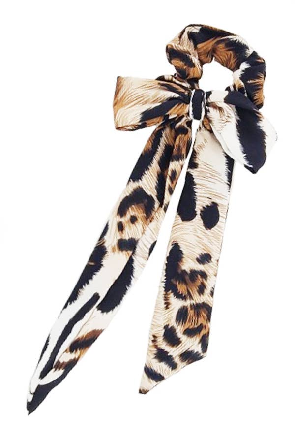 Animal Print Long Hair Rope Scrunchie