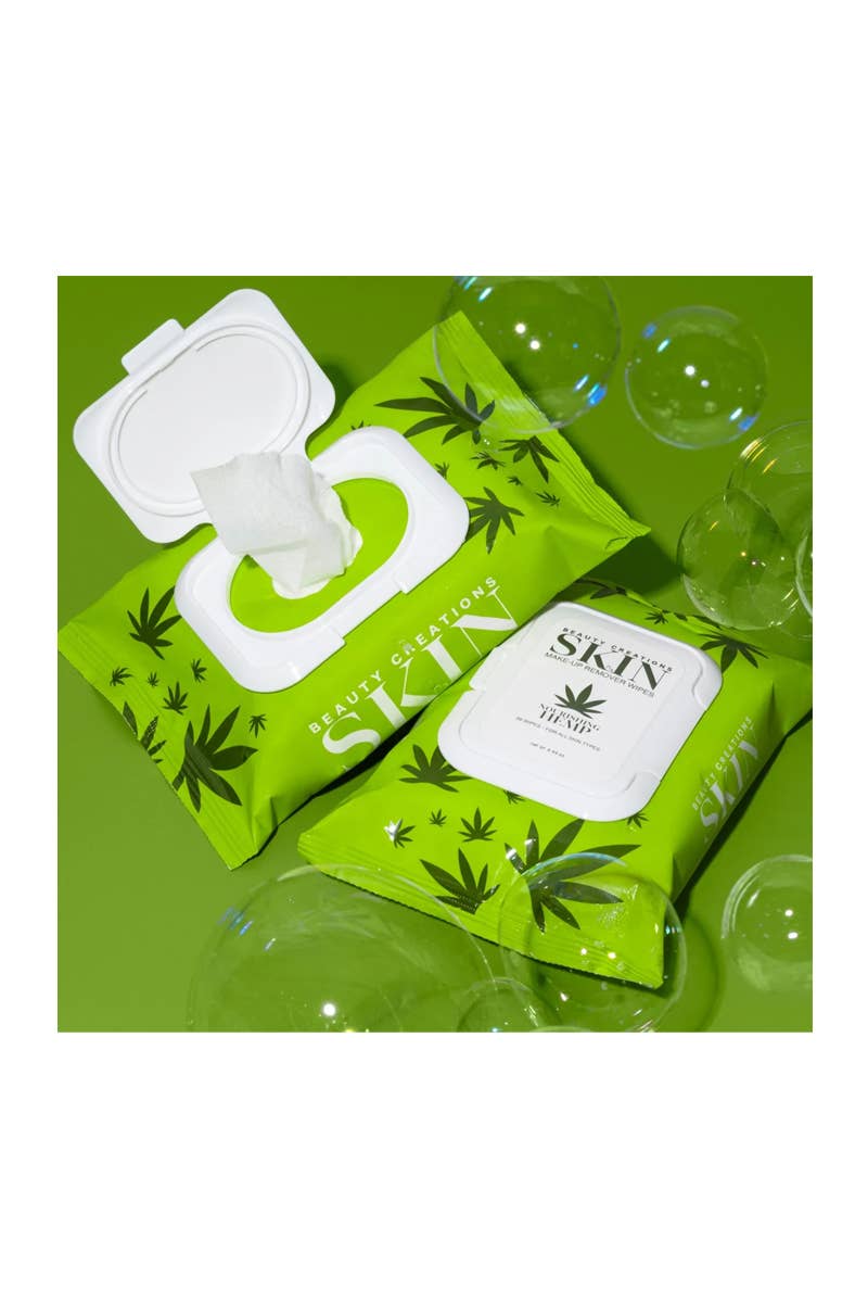 Beauty Creations Skin Makeup Remover Wipes - Hemp