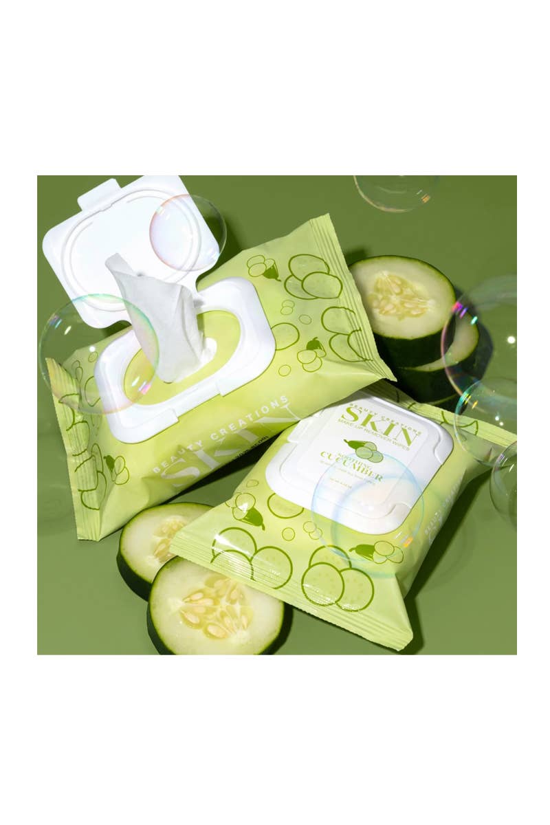 Beauty Creations Skin Makeup Remover Wipes - Cucumber