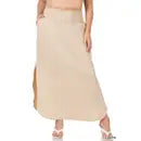 Smocked Waist Side Slit Maxi Skirt w/Pockets