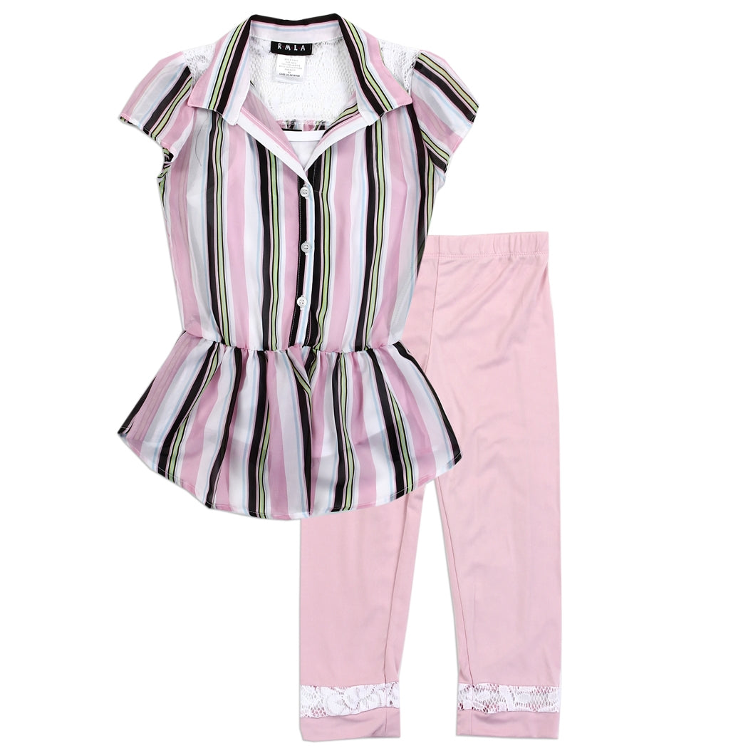 RMLA Girls 4-6X 2PC Chiffon Legging Set