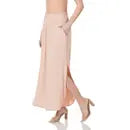 Smocked Waist Side Slit Maxi Skirt w/Pockets