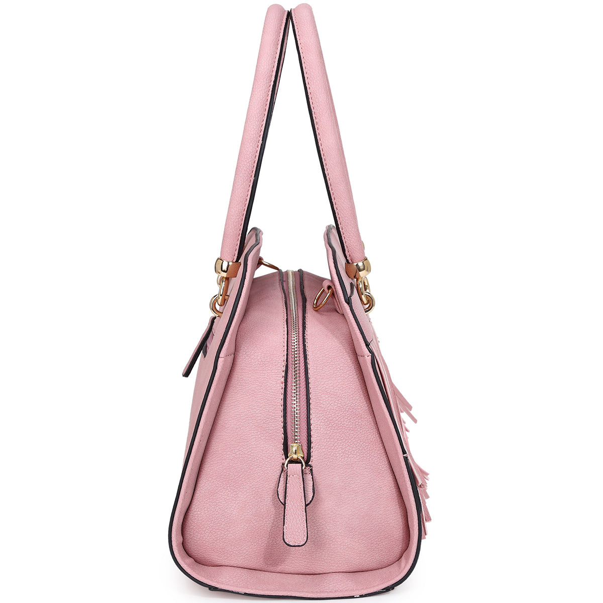 Fashion Fringe Gold-Tone Satchel