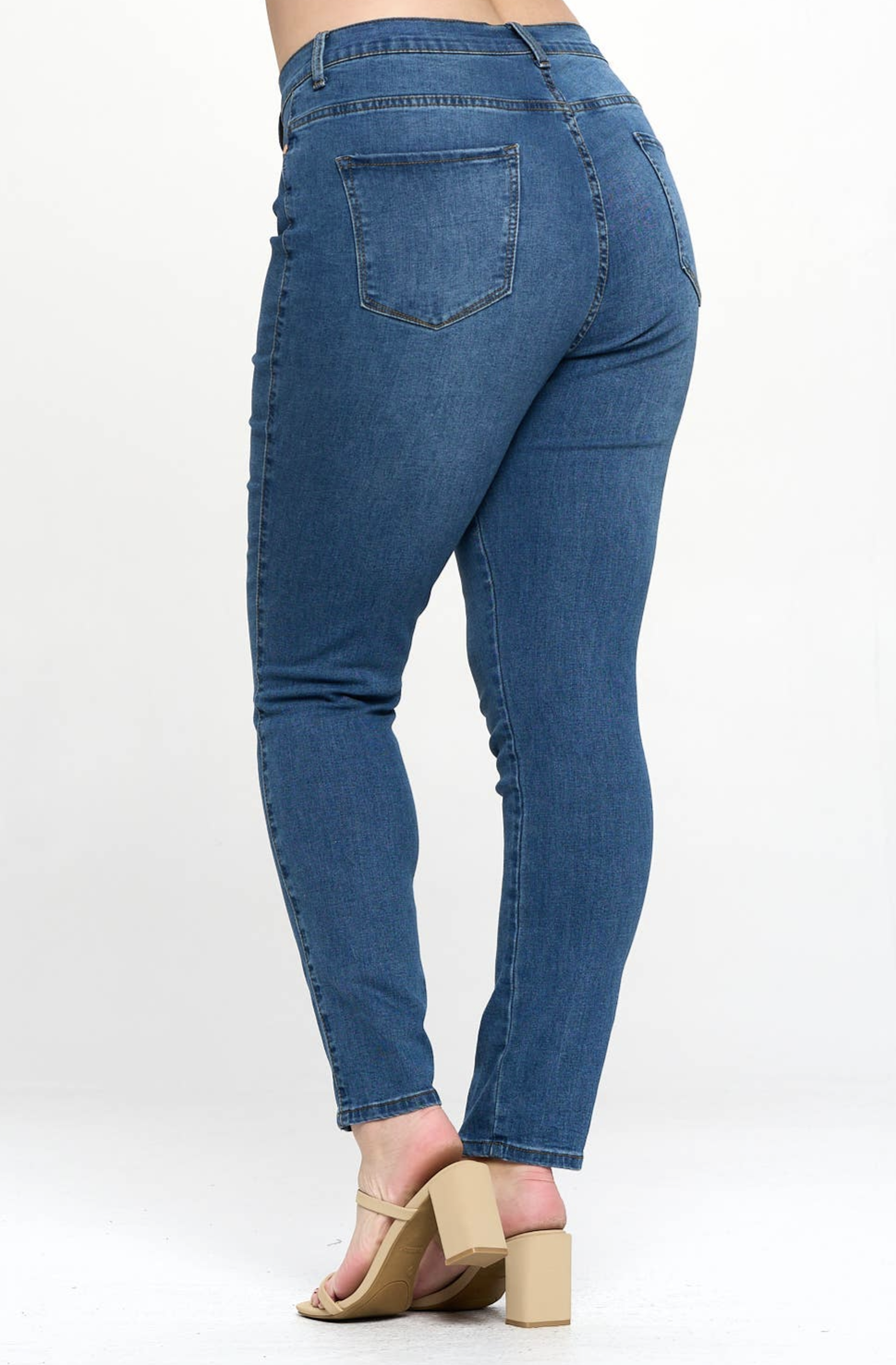 Plus Size High Waisted Skinny Jeans Super Stretch