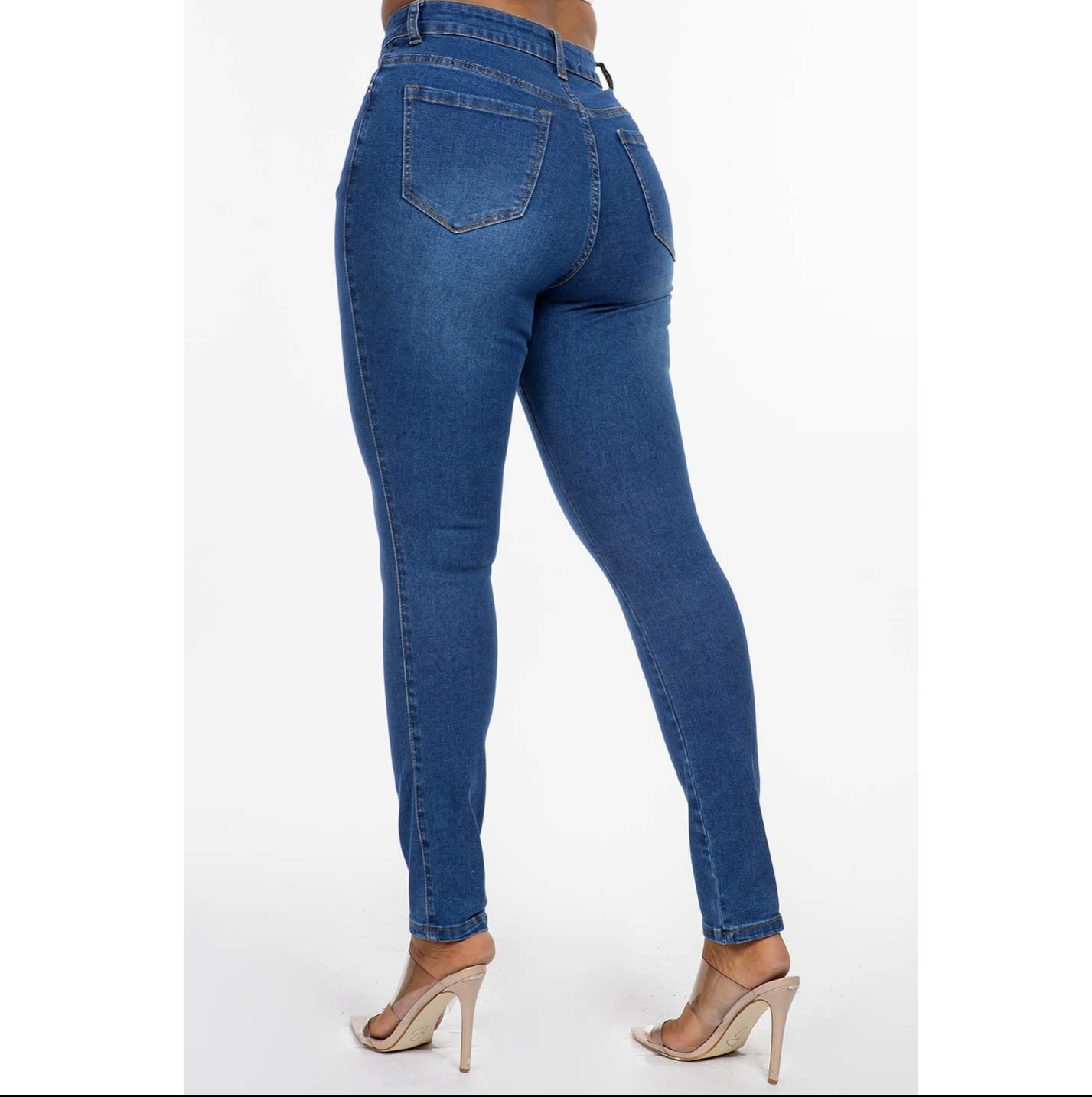 Classic High Waist Skinny Jean - Medium Blue