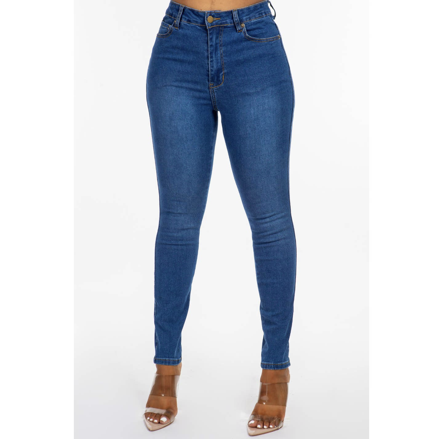Classic High Waist Skinny Jean - Medium Blue